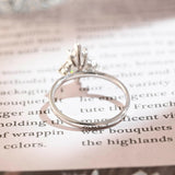 Stunning 3.0 CT Marquise Moissanite Engagement Ring with Cluster Design 8