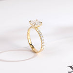 Stunning 1.0 - 2.0 CT Asscher Moissanite Engagement Ring With Pave Design 5