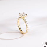 Stunning 1.0 - 2.0 CT Asscher Moissanite Engagement Ring With Pave Design 5