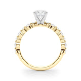 Stunning 1.0- 2.0 CT Round Moissanite Engagement Ring with Two Tone & Pave Design 3