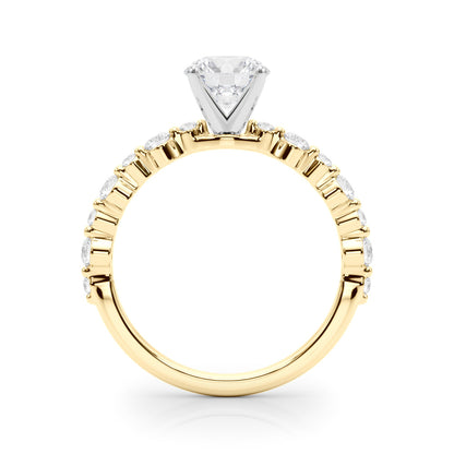 Stunning 1.0- 2.0 CT Round Moissanite Engagement Ring with Two Tone & Pave Design 3