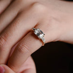 Stunning 2.0 CT Emerald Moissanite Engagement Ring with 3 Stones Design 10