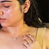 1.50 TCW Pear Cut Moissanite Two Stone Earrings in Gold 6