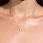 0.30 CT Marquise & Round Moissanite Diamond Cluster Pendant Necklace in Solid Gold 4