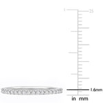 Round Cut Cubic Zirconia in 925 Sterling Silver Wedding Bands 3