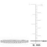 Round Cut Cubic Zirconia in 925 Sterling Silver Wedding Bands 6