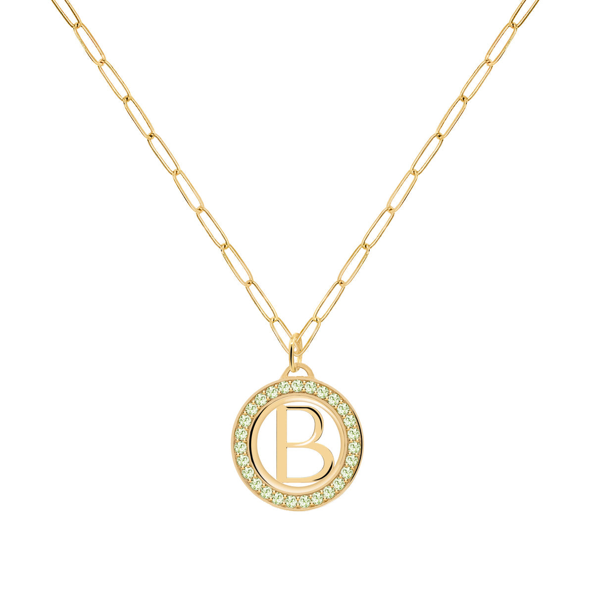 0.21 TCW Round Peridot Lab Made Diamond- August Birthstone Pendant Necklace 5