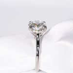 Stunning 4.0 CT Oval Cut Moissanite Engagement Ring with Hidden Halo Design 3