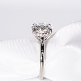 Stunning 4.0 CT Oval Cut Moissanite Engagement Ring with Hidden Halo Design 3