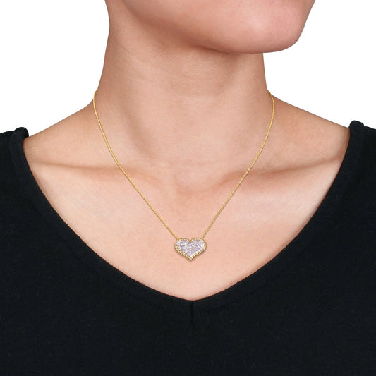 Round Cut Cubic Zirconia in 925 Sterling Silver Necklace 1