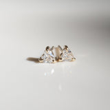 1.0 TCW Heart Cut Moissanite Stud Earrings in Gold