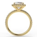 Stunning 2.53 CT Emerald Moissanite Engagement Ring with Halo & Pave Design 2
