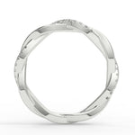 Stunning 0.11 TCW Round Moissanite Stones Twisted Wedding Bands 5