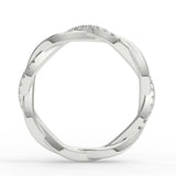 Stunning 0.11 TCW Round Moissanite Stones Twisted Wedding Bands 5