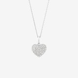 Round Cut Cubic Zirconia in 925 Sterling Silver Necklace 1
