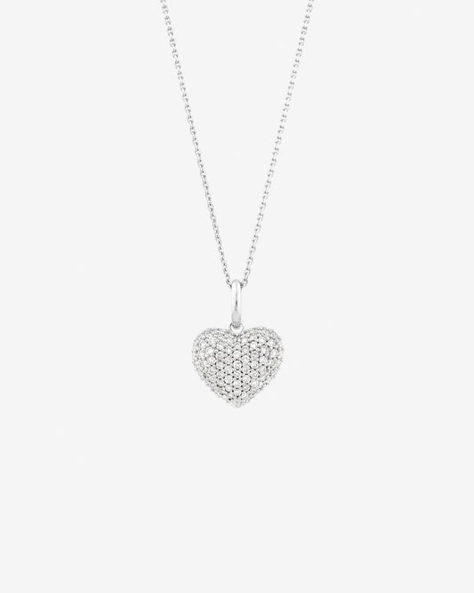Round Cut Cubic Zirconia in 925 Sterling Silver Necklace 1