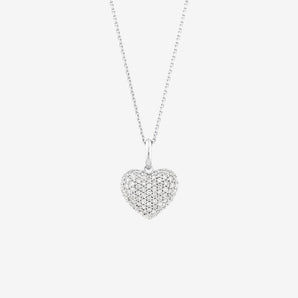 Round Cut Cubic Zirconia in 925 Sterling Silver Necklace