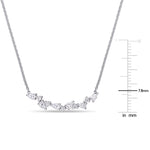 Round Cut Cubic Zirconia in 925 Sterling Silver Necklace 6
