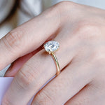 Stunning 2.0 CT Oval Moissanite Engagement Ring with Solitaire Design 10
