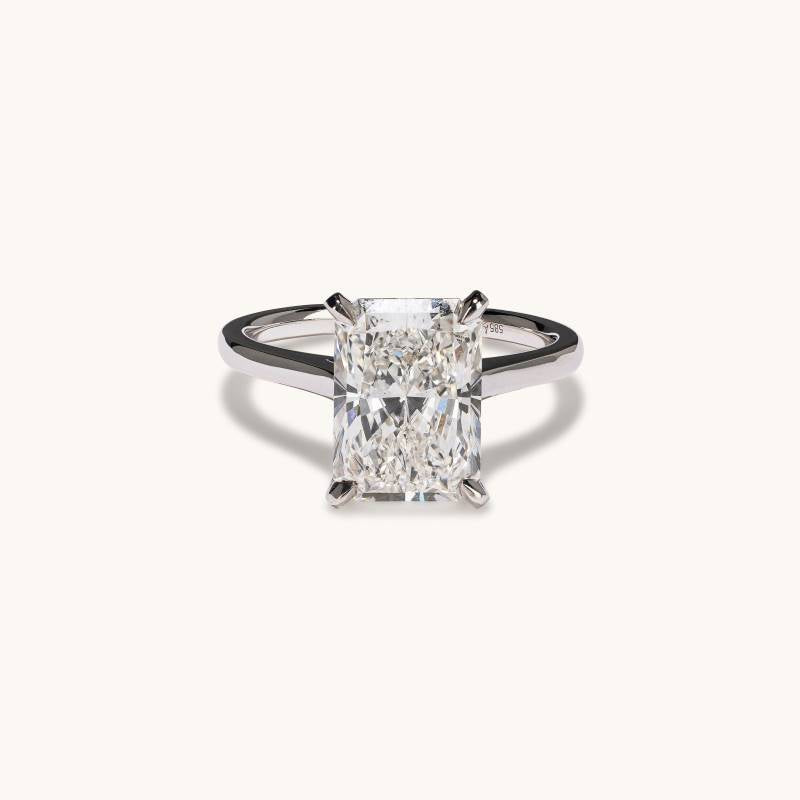 Stunning 4.03 CT Radiant Moissanite Engagement Ring with Solitaire Design 1