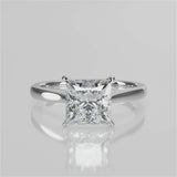 Stunning 1.30 CT Princess Moissanite Engagement Ring with Solitaire Design 4