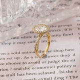 Stunning 3.0 CT Oval Moissanite Engagement Ring with Halo & Pave Design 6