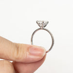 Stunning 2 CT Emerald Moissanite Engagement Ring with Hidden Halo Design 9