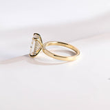 Stunning 1.5 - 2.5 CT Radiant Moissanite Engagement Ring with Pave & Hidden Halo Design 10