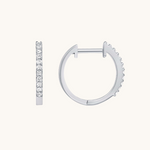 Classic 0.40 TCW Round Cut Moissanite Huggies Earrings in Gold 3