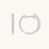 Classic 0.40 TCW Round Cut Moissanite Huggies Earrings in Gold 3