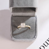 Stunning 1.0 - 2.0 CT Asscher Moissanite Engagement Ring With Pave Design 9