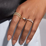 Stunning 0.19 TCW Round Moissanite Stones Twisted Wedding Bands 8