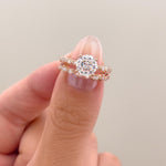 Stunning 1.5 CT Round Moissanite Engagement Ring in Pave Design 5