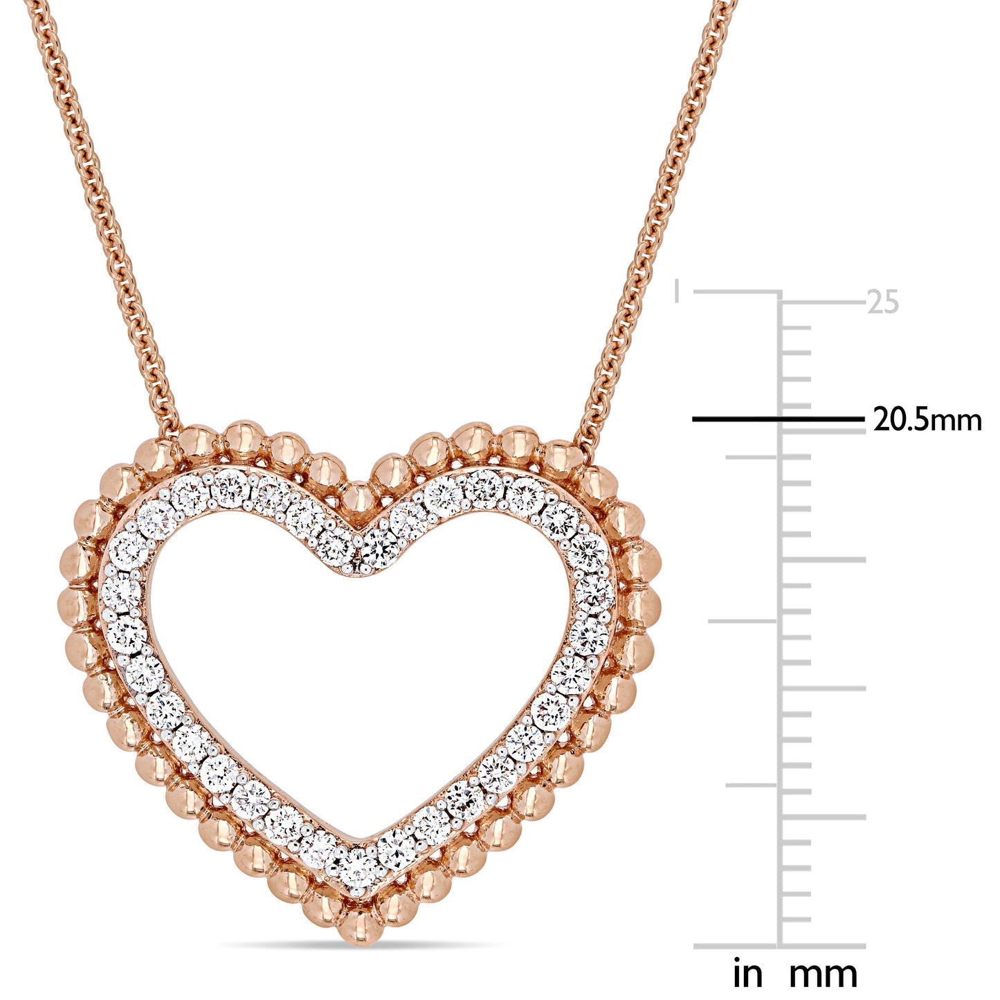Round Cut Cubic Zirconia in 925 Sterling Silver Necklace 6