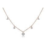 0.60 TCW Round Moissanite Diamond Necklace in Solid Gold 4