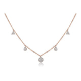 0.60 TCW Round Moissanite Diamond Necklace in Solid Gold 4