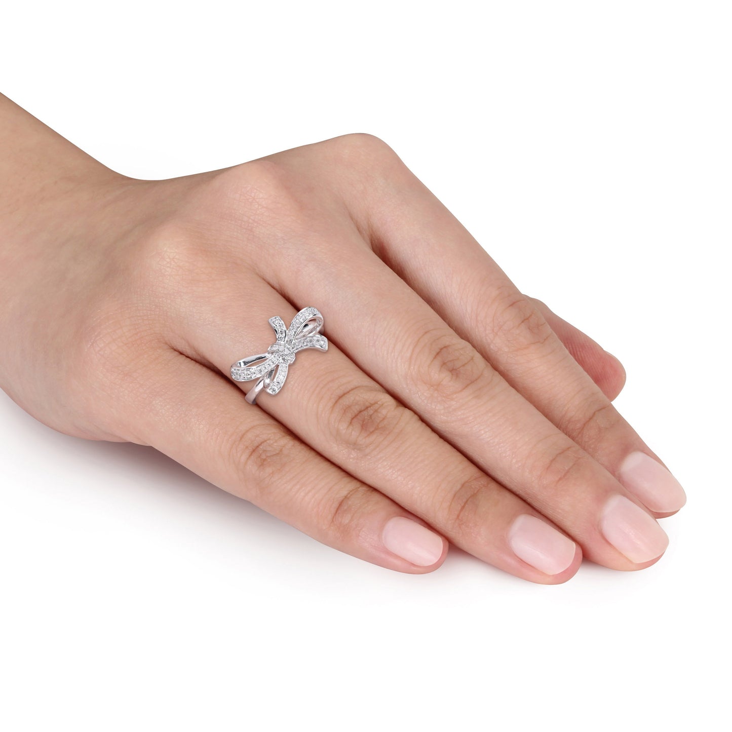 Round Cut Cubic Zirconia in 925 Sterling Silver Wedding Bands 2
