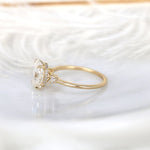 Stunning 2.5 CT Oval Moissanite Engagement Ring with Hidden Halo Design 3