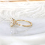 Stunning 2.5 CT Oval Moissanite Engagement Ring with Hidden Halo Design 3