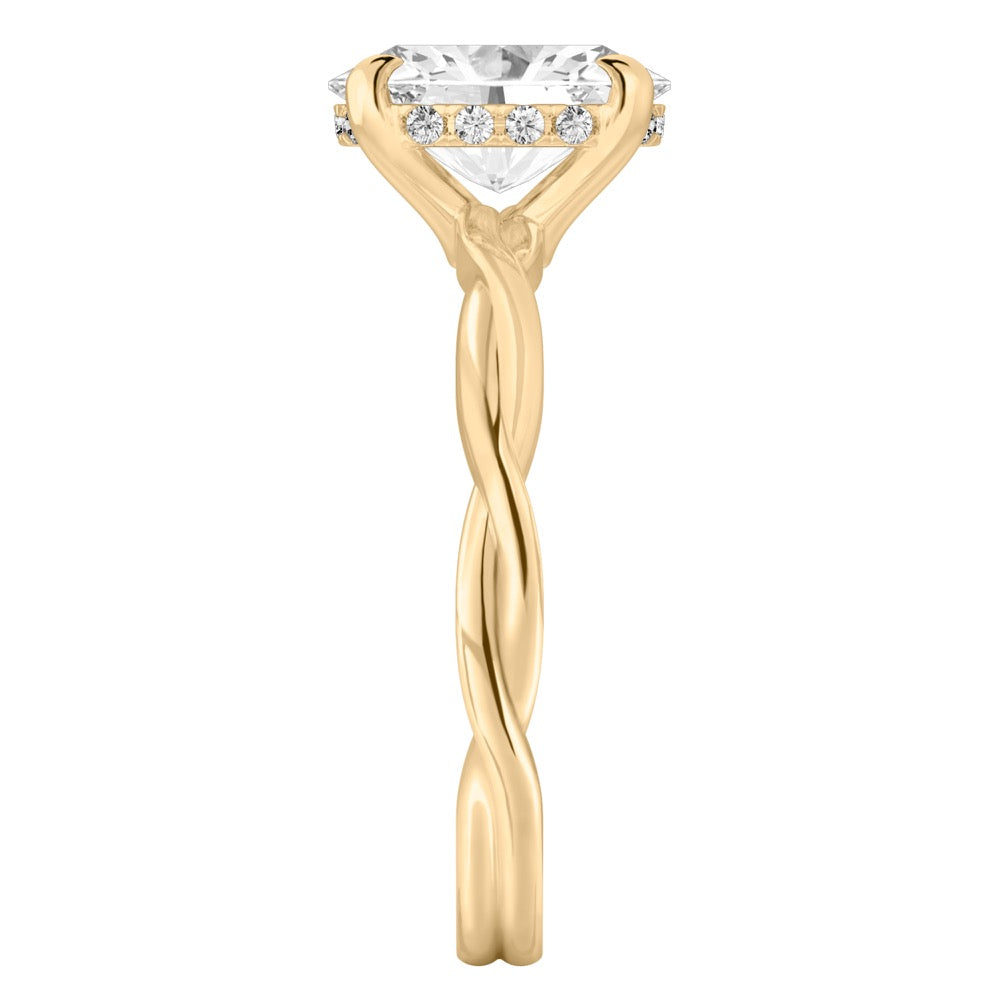 Stunning 1.0- 2.0 CT Oval Moissanite Engagement Ring with Hidden Halo Design 3