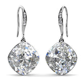 Round Cut Cubic Zirconia in 925 Sterling Silver Earrings 1