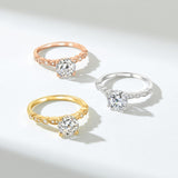 Stunning 1.5 CT Round Moissanite Engagement Ring in Pave Design 4