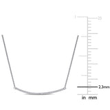 Round Cut Cubic Zirconia in 925 Sterling Silver Necklace 9