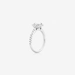 Stunning 1.38 CT Round Moissanite Engagement Ring with Halo & Pave Designs 3