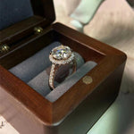 Stunning 4.0 CT Round Moissanite Engagement Ring with Halo & Pave Design 2