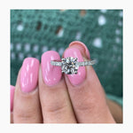 Stunning 1.0 CT Round Shape Moissanite Engagement Ring with Pave Design 1