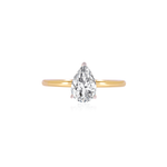 Stunning 1.0 CT Pear Moissanite Engagement Ring with Solitaire Design 1