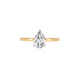 Stunning 1.0 CT Pear Moissanite Engagement Ring with Solitaire Design 1
