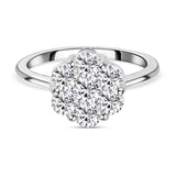 Round Cut Cubic Zirconia in 925 Sterling Silver Ring 1
