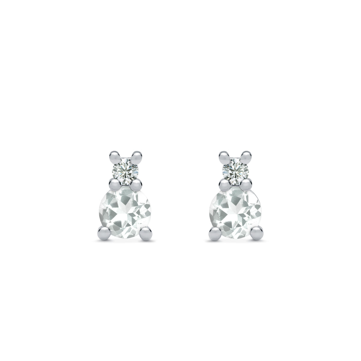 0.15 CT Round April Diamond Lab Made Diamond- April Birthstone Earrings 5